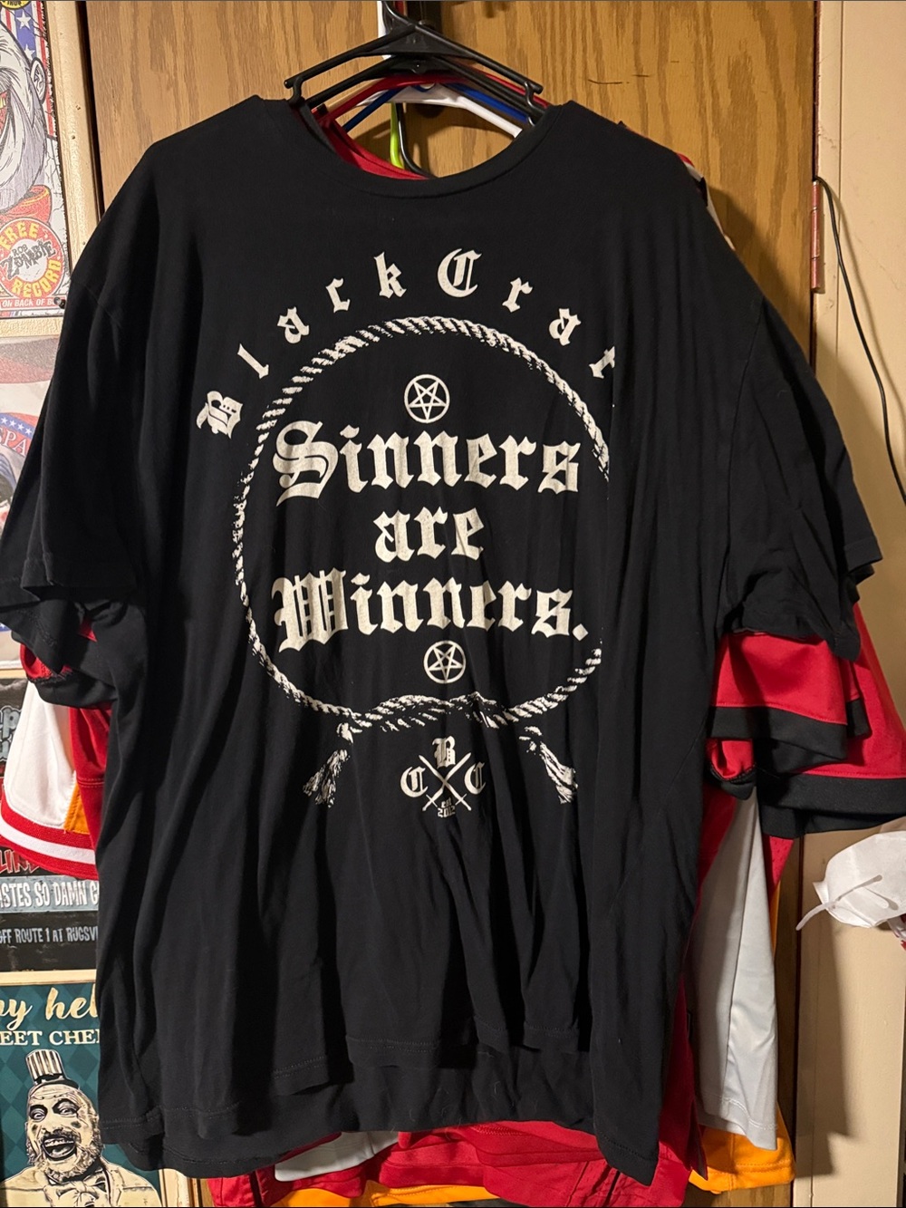 Black 'Sinners Are Winners' Graphic Tee - Black